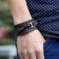 Jiayiqi 2017 Vintage Leather Men Bracelets  Punk Handmade Wide Cuff Rope Bracelet Woven Wristband Bangles For Men Jewelry