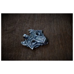 LANGHONG 1pcs Norse Vikings Pendant Necklace Norse Wolf Head Necklace Original Animal Jewelry Wolf Head hange