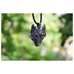 LANGHONG 1pcs Norse Vikings Pendant Necklace Norse Wolf Head Necklace Original Animal Jewelry Wolf Head hange