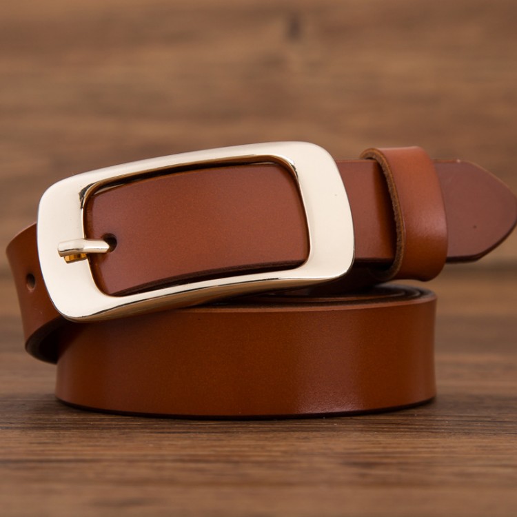 2016 fashion brand 100 genuine leather women belt metal pin buckle vintage belts for womens ...