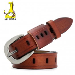 [MILUOTA] Fashion Belts for Women Vintage Strap Designer Genuine Leather Women Belt cinturones mujer MU031