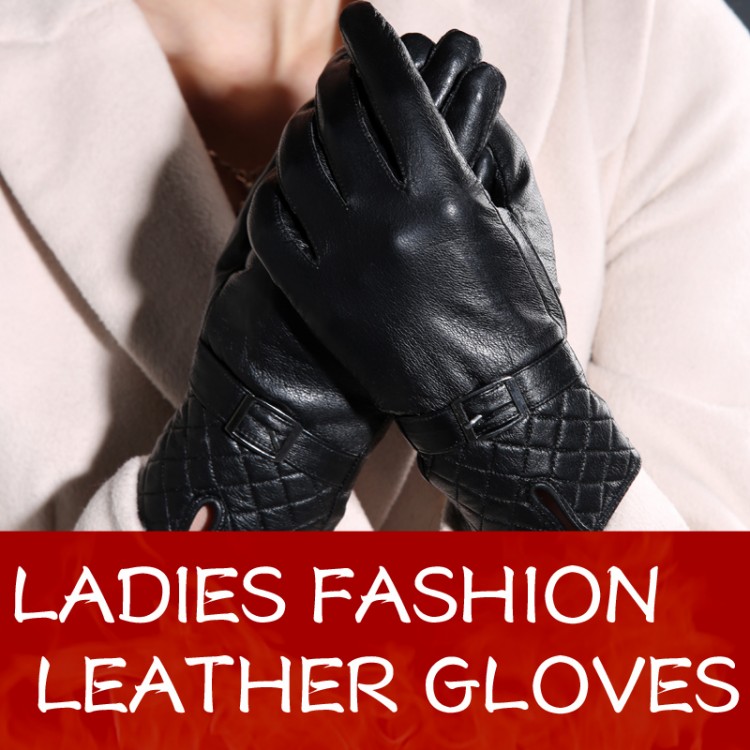 warm black ladies gloves