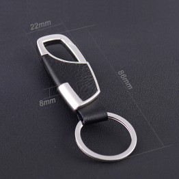 LNRRABC Men Creative Metal Leather Key Chains Rings Holder Purse Bag Car Keyring Fashion Jewelry Trinket Ornament Accessories