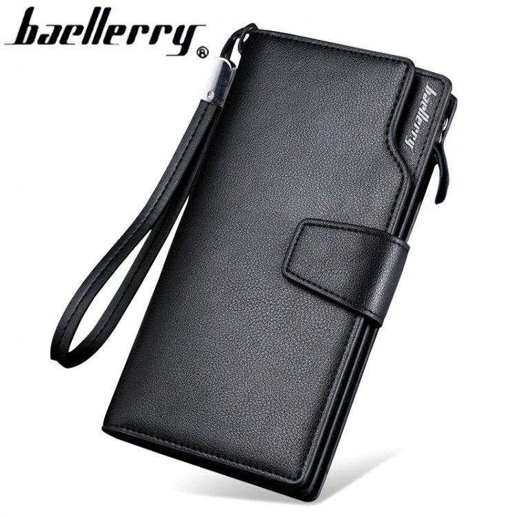 Top Quality leather long wallet men pruse male clutch zipper around wallets men women money bag ...