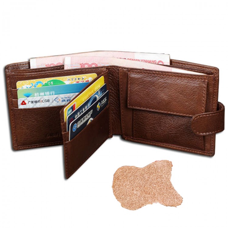 wallet men 100 genuine leather wallets men real leather purse with coin pocket trifold wallet ...