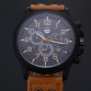 2016 New Business Quartz watch Men sport Military Watches Men Corium Leather Strap army wristwatch clock hours Complete Calendar