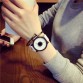 Hot fashion creative watches women men quartz-watch 2017 BGG brand unique dial design lovers' watch leather wristwatches clock