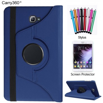 Carry360 For Samsung Galaxy Tab A 10.1 2016 Case 360 Degrees Rotating Stand Tablet Cover + Screen Protector + stylus32768020093