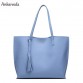 Ankareeda Luxury Brand Women Shoulder Bag Soft Leather TopHandle Bags Ladies Tassel Tote Handbag High Quality Women's Handbags