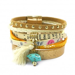 leather bracelet 5 color 3 size women charm bracelets Bohemian bracelets & bangles Christmas gift jewelry for women B16001