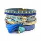leather bracelet 5 color 3 size women charm bracelets Bohemian bracelets & bangles Christmas gift jewelry for women B16001
