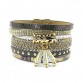 wellmore summer leather bracelet charm bracelets & bangles magnet buckle bracelet  Bohemian bracelets for women manchette B1561