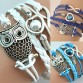 LNRRABC Hot 1 Pc Women Fashion Charming Infinity Friendship Multilayer Charm Leather Bracelets Jewelry Gift