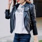 2017 New Fashion Women Motorcycle PU Leather Jackets Female Autumn Short Epaulet Zippers Coat Hot Black White Yellow Outwear2014423456