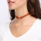 New Round Gold Color Leather Pendant Velvets Suede Choker Necklaces For Women Collar piercing Wedding steampunk Necklace Drop32762709139